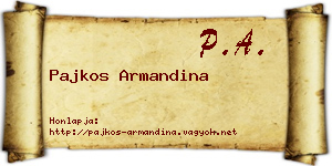 Pajkos Armandina névjegykártya